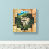 Puma - Toile de fond enroulée (Insitu (Plancher de Bois))