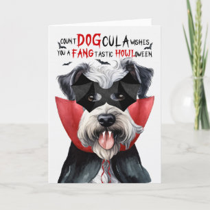 Pumi Dog Funny Count DOGcula Halloween Feestdagen Kaart