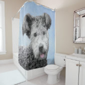 Pumi-schildering - Kute Original Dog Art Douchegordijn (In situ)