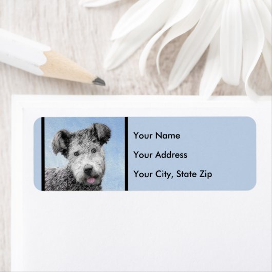 Pumi-schildering - Kute Original Dog Art Etiket (Insitu)