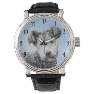 Pumi-schildering - Kute Original Dog Art Horloge