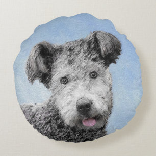 Pumi-schildering - Kute Original Dog Art Rond Kussen