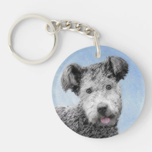 Pumi-schildering - Kute Original Dog Art Sleutelhanger