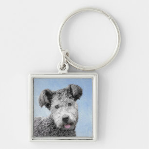 Pumi-schildering - Kute Original Dog Art Sleutelhanger