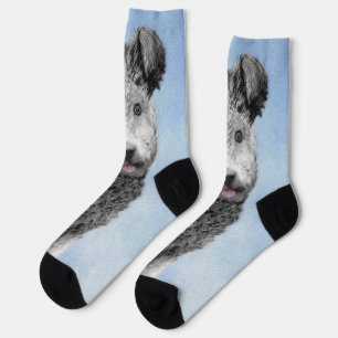 Pumi-schildering - Kute Original Dog Art Sokken