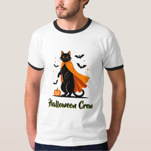 Pumkin Black Cat Halloween T-shirt