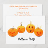 Pumkin Photographie Invitation de la fête d'Hallow (Devant / Derrière)