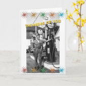 Pump à gaz penser à votre carte (Fleur jaune)