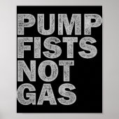 Pump Fists Not Gas Funny New Jersey Beach Souvenir Poster (Voorkant)