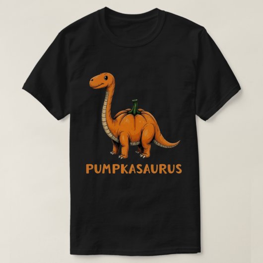 Pumpkasaurus Pumpkin Dinosaur Funny Halloween T-shirt (Design voorkant)