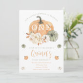 Pumpkin 1st Birthday Kaart (Staand voorkant)