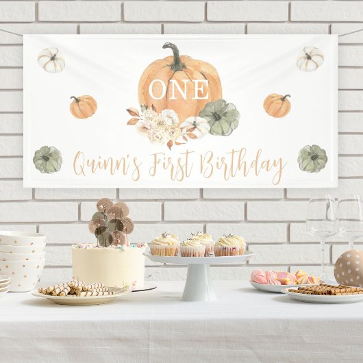 Pumpkin 1st Birthday Spandoek