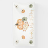Pumpkin 1st Birthday Spandoek (Verticaal)