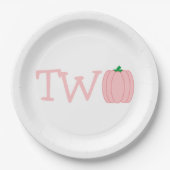 Pumpkin 2e verjaardag papieren bordje (Voorkant)