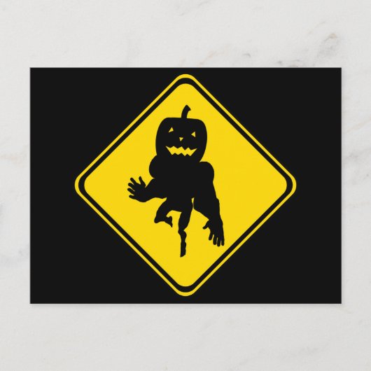 Pumpkin Ahead. Briefkaart (Voorkant)