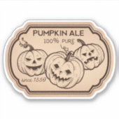 Pumpkin Ale Potion  Label Sticker (Voorkant)