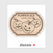 Pumpkin Ale Potion  Label Sticker (Vel)