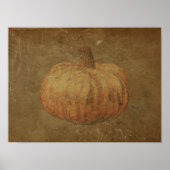 Pumpkin Antiek Sinaasappel Autumn Textuur Poster (Voorkant)