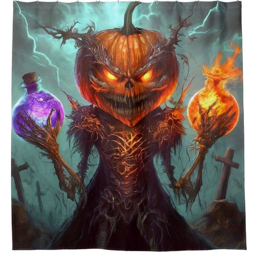 Pumpkin Art Douchegordijn (Voorkant)