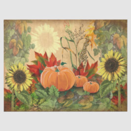 Pumpkin Autumn Herfst Sunflower Tissuepapier