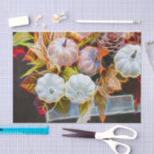 Pumpkin Autumn White Oranje glanzend Tissuepapier (Craft)