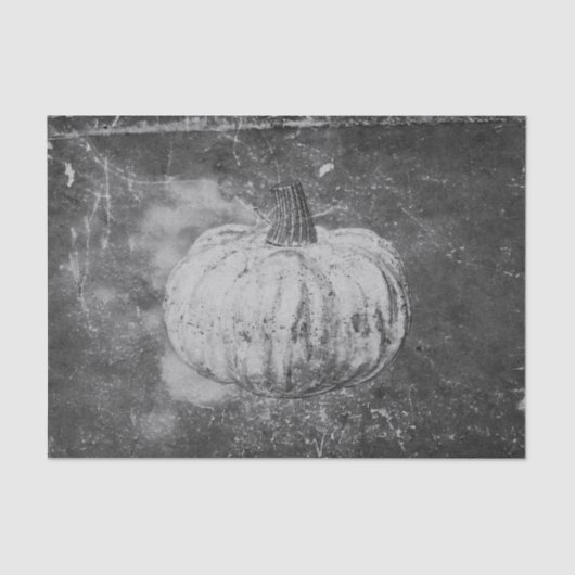 Pumpkin Autumn , zwart en wit Tissuepapier (Voorkant)
