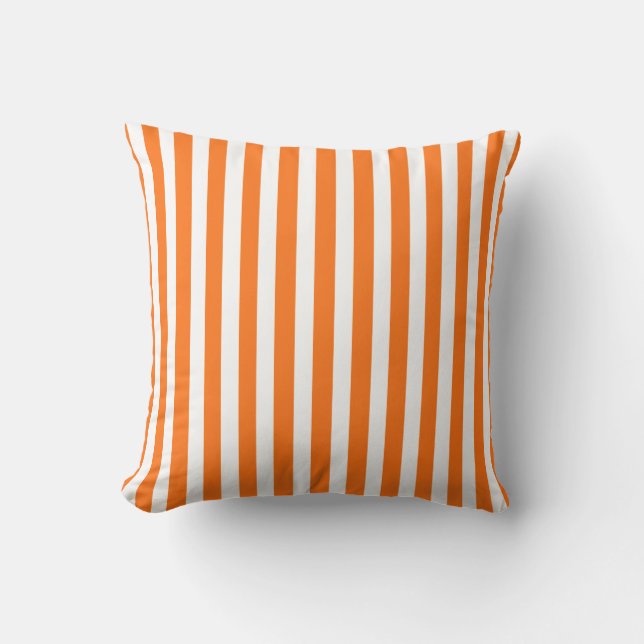 Pumpkin Autumnal Stripes Kussen (Voorkant)
