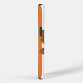 Pumpkin Autumnal Stripes met Leaves Case-Mate iPhone Case (Achterkant / Rechts)