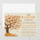 Pumpkin Baby Douche Uitnodigingen - Little Pumpkin (Voorkant / Achterkant)