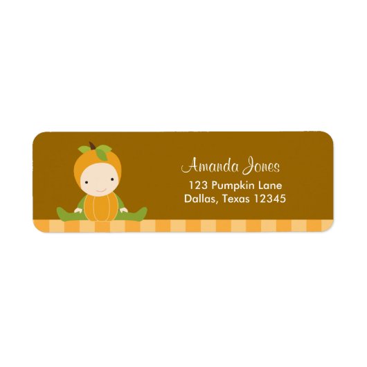 Pumpkin Baby Return Address Labels (Voorkant)