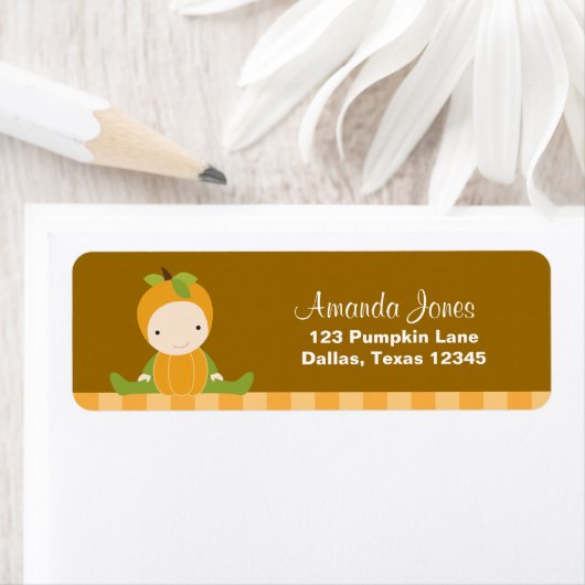 Pumpkin Baby Return Address Labels (Insitu)