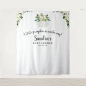 Pumpkin Baby shower Backdrop, Photo Booth Prop Wandkleed (Voorkant)