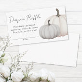 Pumpkin Baby shower Diaper Raffle Informatiekaartje