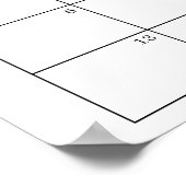 Pumpkin Baby shower Guess Due Date Kalender Poster (Hoek)