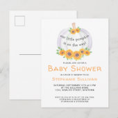 Pumpkin Baby shower Invitation Briefkaart (Voorkant / Achterkant)