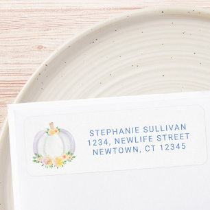 Pumpkin Baby shower retouradres Etiket