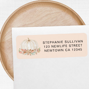 Pumpkin Baby shower retouradres Etiket