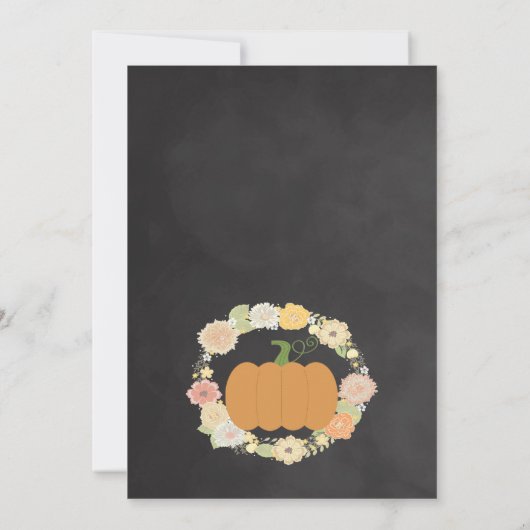 Pumpkin Baby Shower - Uitnodiging (Achterkant)