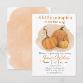 Pumpkin-Baby shower-uitnodiging Kaart (Voorkant / Achterkant)
