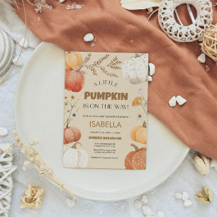Pumpkin-Baby shower-uitnodiging Kaart