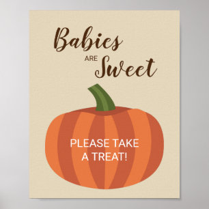 Pumpkin-baby's zijn zoete Herfsten Baby shower Poster
