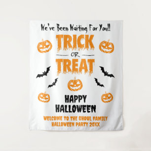 Pumpkin Bat Trick or treat Light Welkom Wandkleed