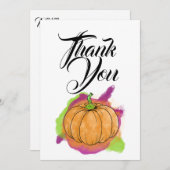 Pumpkin-bedankkaart Bedankkaart (Voorkant / Achterkant)