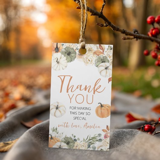 Pumpkin Birthday Favor Tag Cadeaulabel