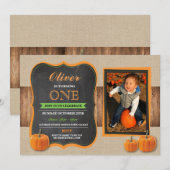 Pumpkin Birthday IEDERE LEEFTIJD Foto van een fees Kaart (Voorkant / Achterkant)