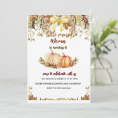pumpkin  Birthday Invitation Editable Digital Down (Debout devant)