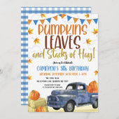 Pumpkin Birthday Uitnodiging (Voorkant / Achterkant)