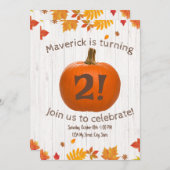 Pumpkin Birthday Uitnodiging (Voorkant / Achterkant)