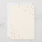 Pumpkin Birthday Uitnodiging Roze Gold Pumpkin (Achterkant)