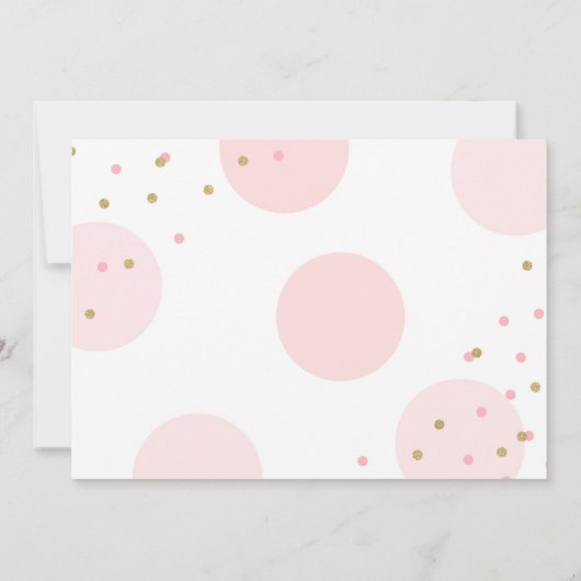 Pumpkin Birthday Uitnodiging Roze Gold Pumpkin (Achterkant)